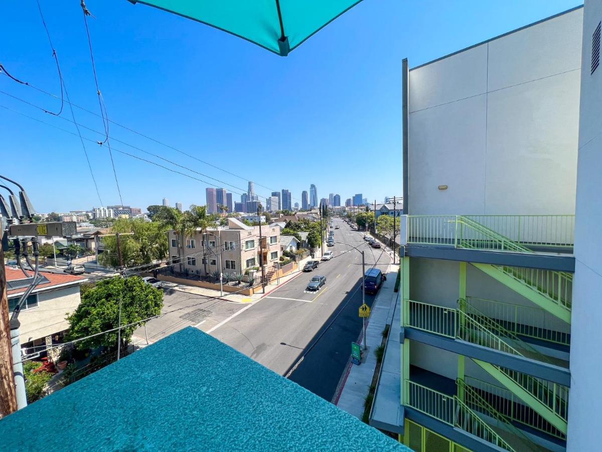 Downtown Los Angeles Skyline Balcony View Modern Penthouse Экстерьер фото