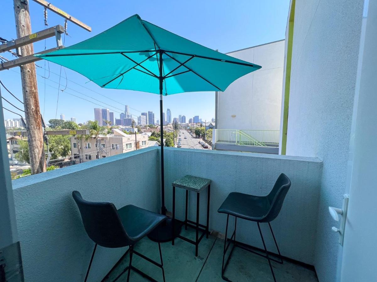 Downtown Los Angeles Skyline Balcony View Modern Penthouse Экстерьер фото