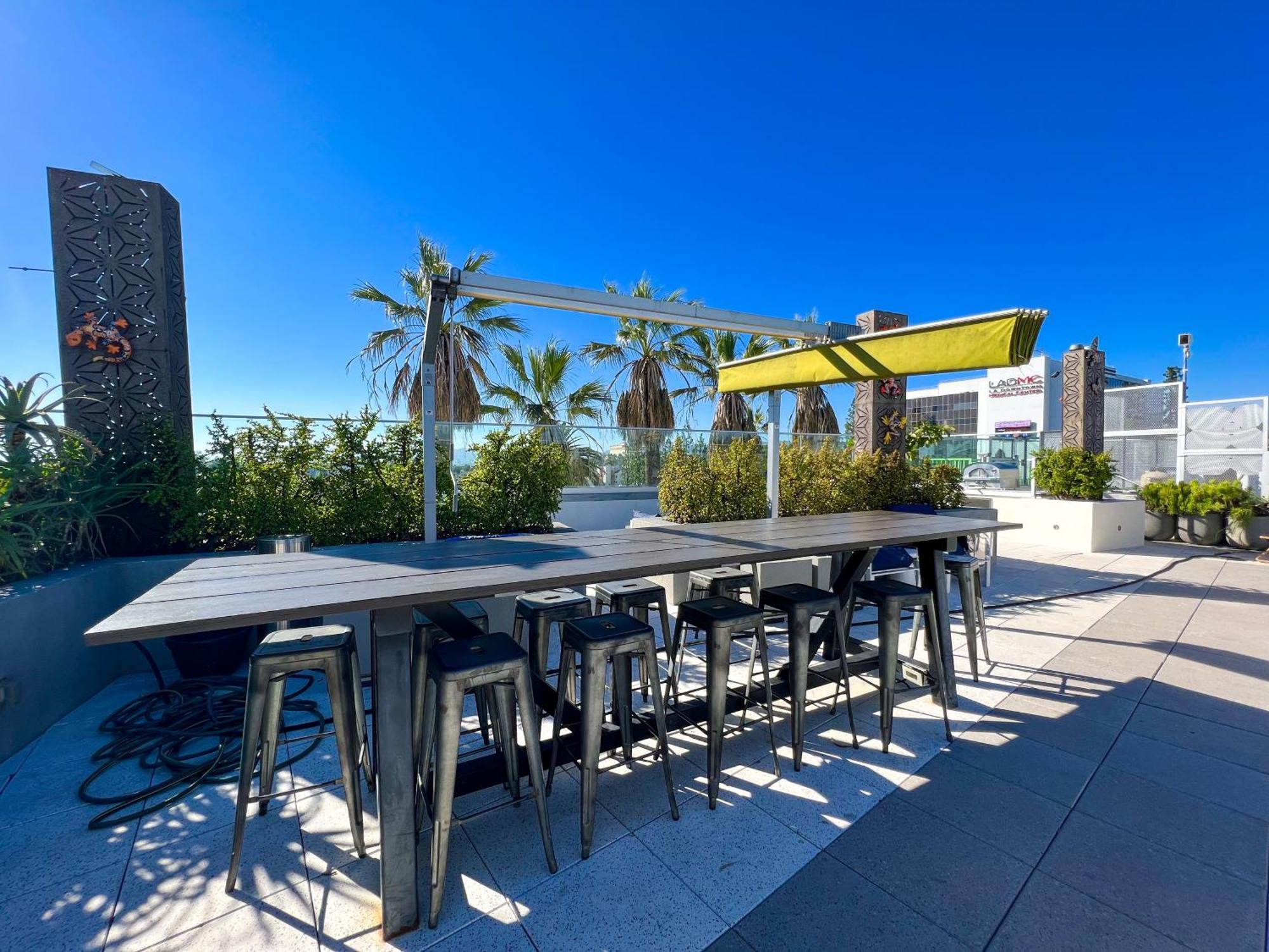 Downtown Los Angeles Skyline Balcony View Modern Penthouse Экстерьер фото