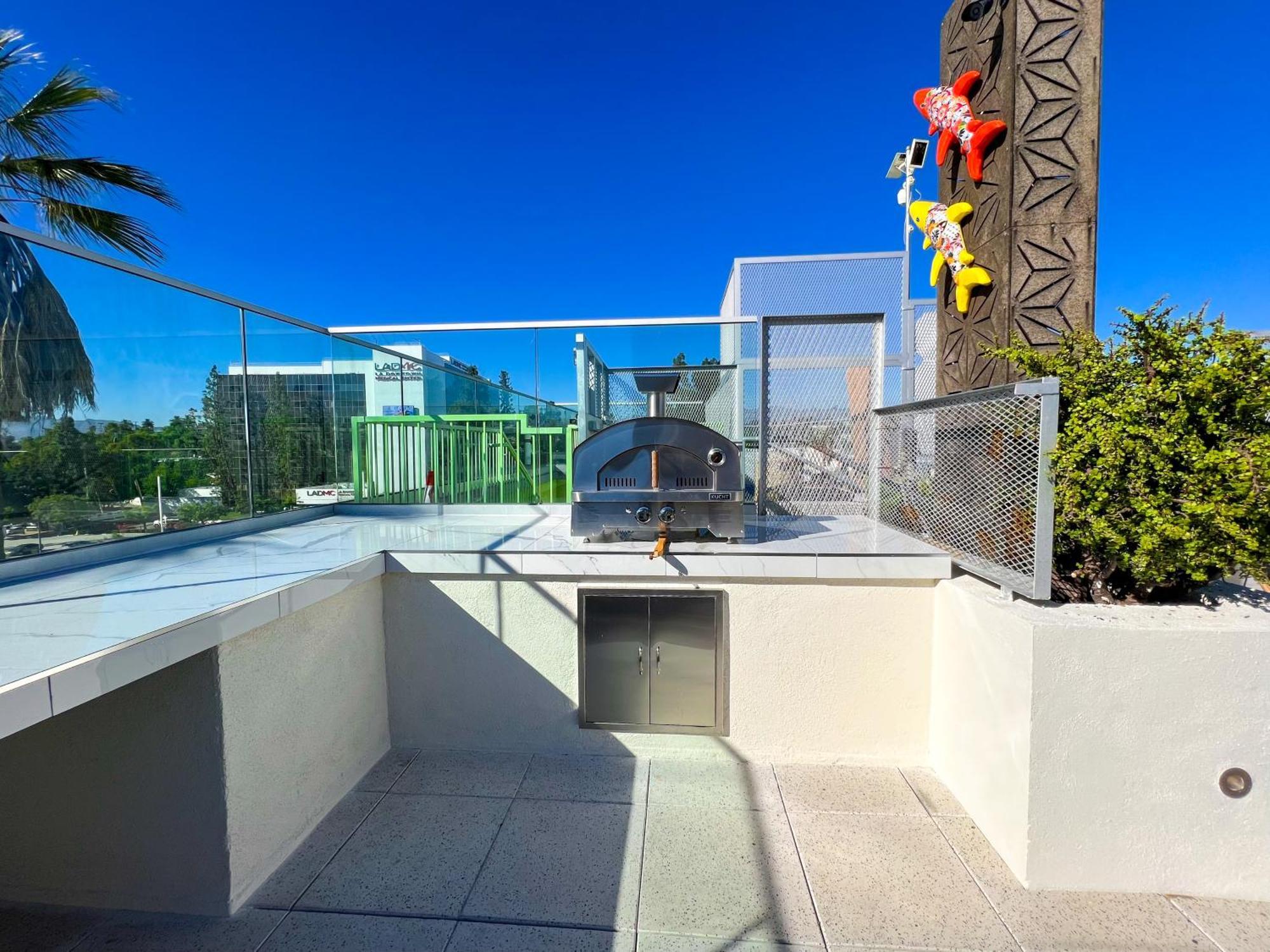 Downtown Los Angeles Skyline Balcony View Modern Penthouse Экстерьер фото